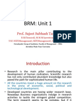 BRM: Unit 1: Prof. Sujeet Subhash Tambe