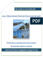 Join A Citizen Advisory Panel and Let Your Voice Be Heard.: We Need Your Help To Protect Our City's Drinking Water