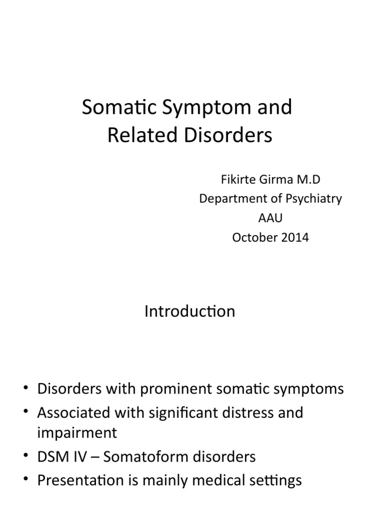 Understanding Somatic Symptom Disorders | PDF | Mental Disorder ...