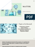Matter: Presented By: Prof. Jennifer B. Escobar