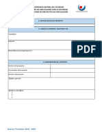 Formato para Elaboracion de Proyectos de Vinculacion