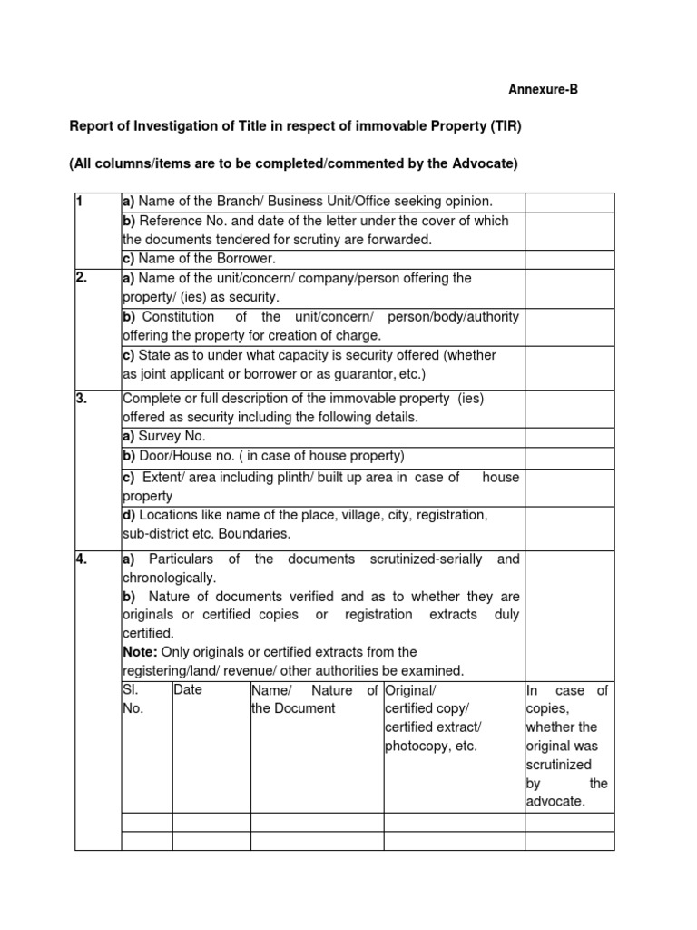 Title Investigation Report for Loans | PDF | Mortgage Law | Deed