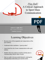 1B) A Critical Approach To Sport Mass Communication