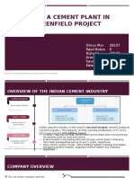 Setting Up A Cement Plant in India A Greenfield Project: by Group 8