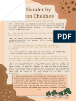 A Slander by Anton Chekhov: 1. What Lesson Can Be Picked Up in The Story?