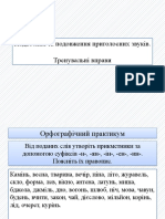 Подвоєння та подовження приголосних. Тренувальні вправи 03.02