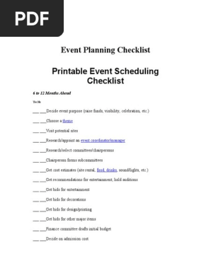 Event Planning Checklist