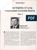 JL-89-January-February Lateral Stability of Long Prestressed Concrete Beams-Part 1