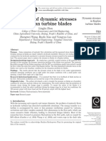 Dynamic Stresses in Kaplan Turbine Blades