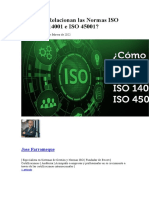 Cómo se relacionan ISO 9001, 14001 y 45001