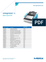 Integritest 5: Spare Parts List