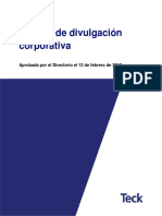 Política de Divulgación Corporativa