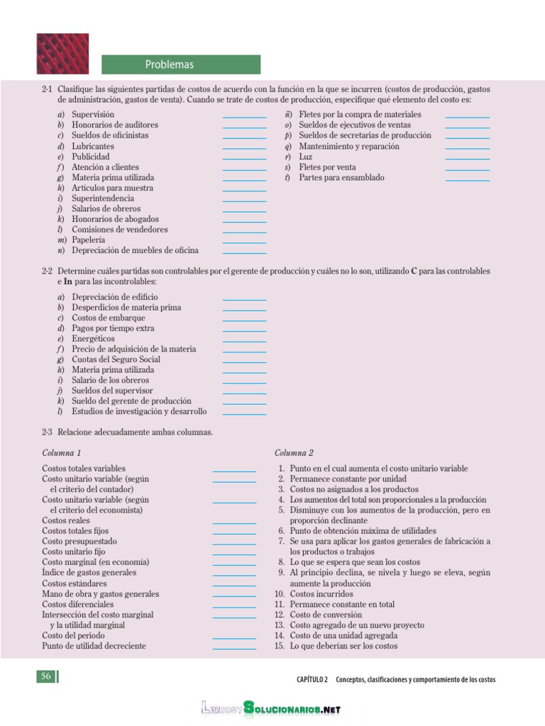 Clasificación y Análisis de Costos Empresariales | PDF | Costo | Salario