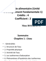 L3 Technologie Agroalimentaire Biochimie Alimentaire Semestre 01