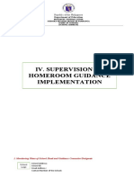 Iv. Supervision of Homeroom Guidance Implementation: Republic of The Philippines