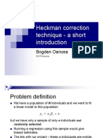 Heckman Correction Technique - A Short: Bogdan Oancea