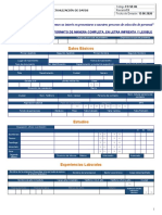 Actualización de datos para procesos de selección