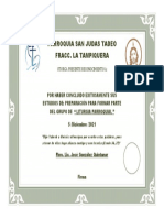 PARROQUIA SAN JUDAS TADEO FRACC Diploma