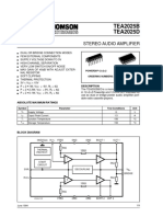 TEA2025B TEA2025D: Stereo Audio Amplifier