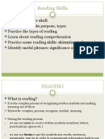 Lecture 1 B. Reading and Comprehension