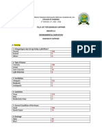 Tally List For Barangay Sapphire (Environmental Sanitation)