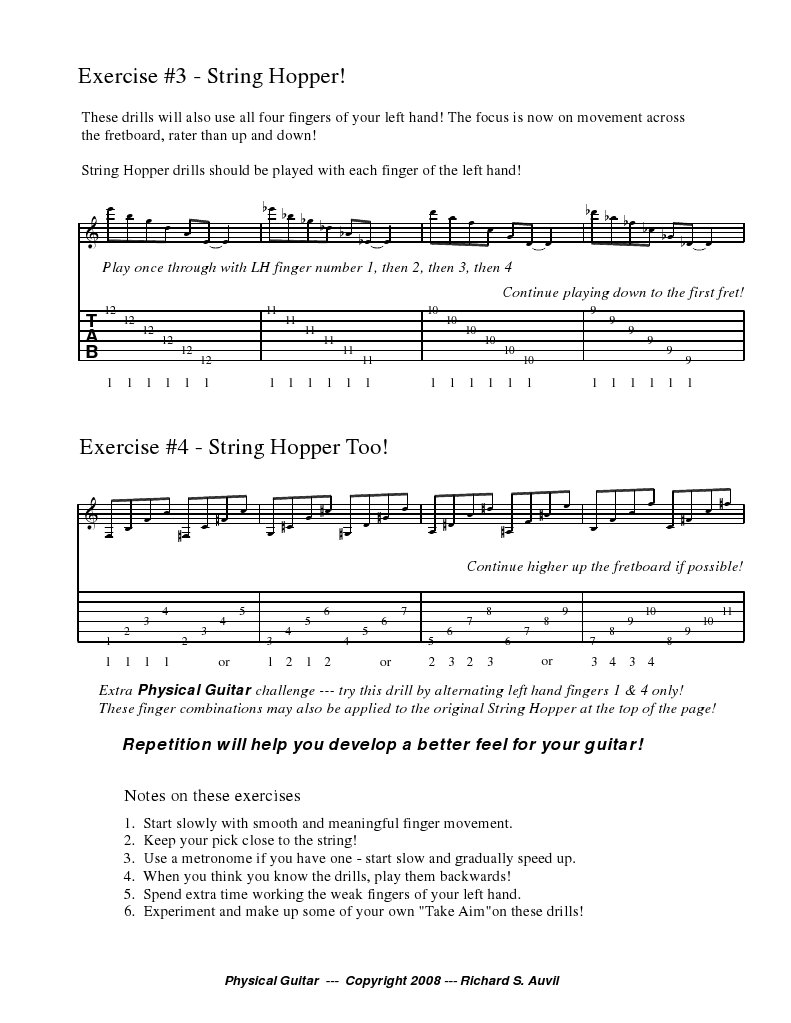 Exercise #3 - String Hopper | PDF | Guitars | String Instruments