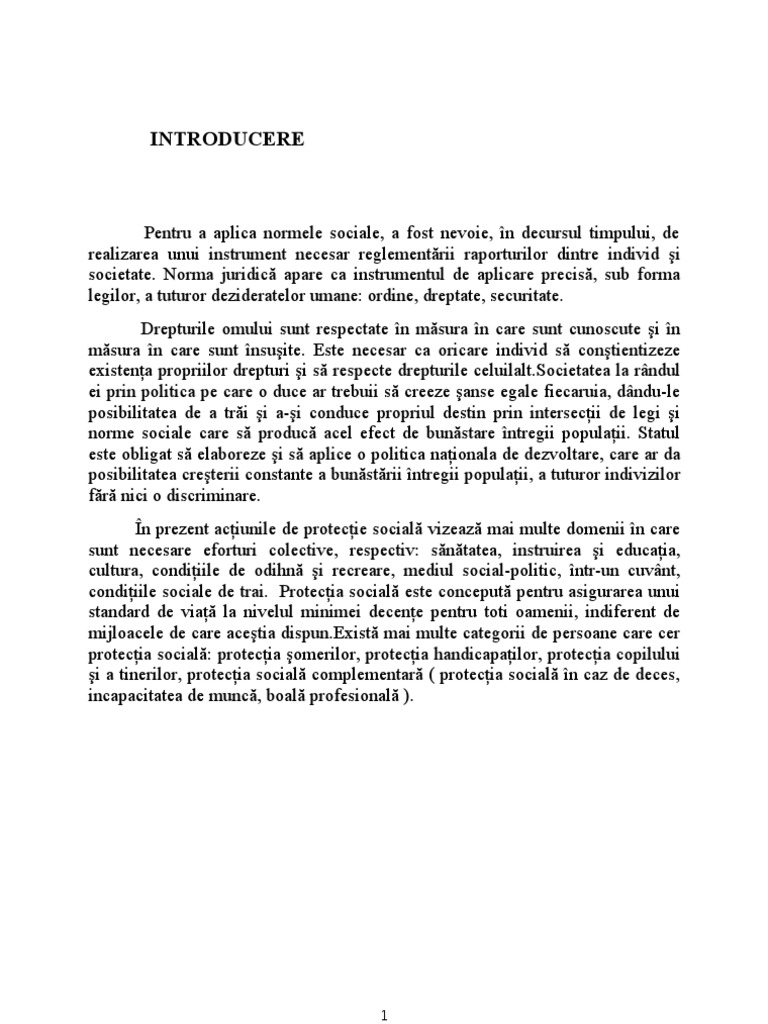 Ajutorul de Somaj Forma A Protectiei Sociale in Romania Recovered) | PDF