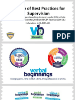 Review of Best Practices For Supervision
