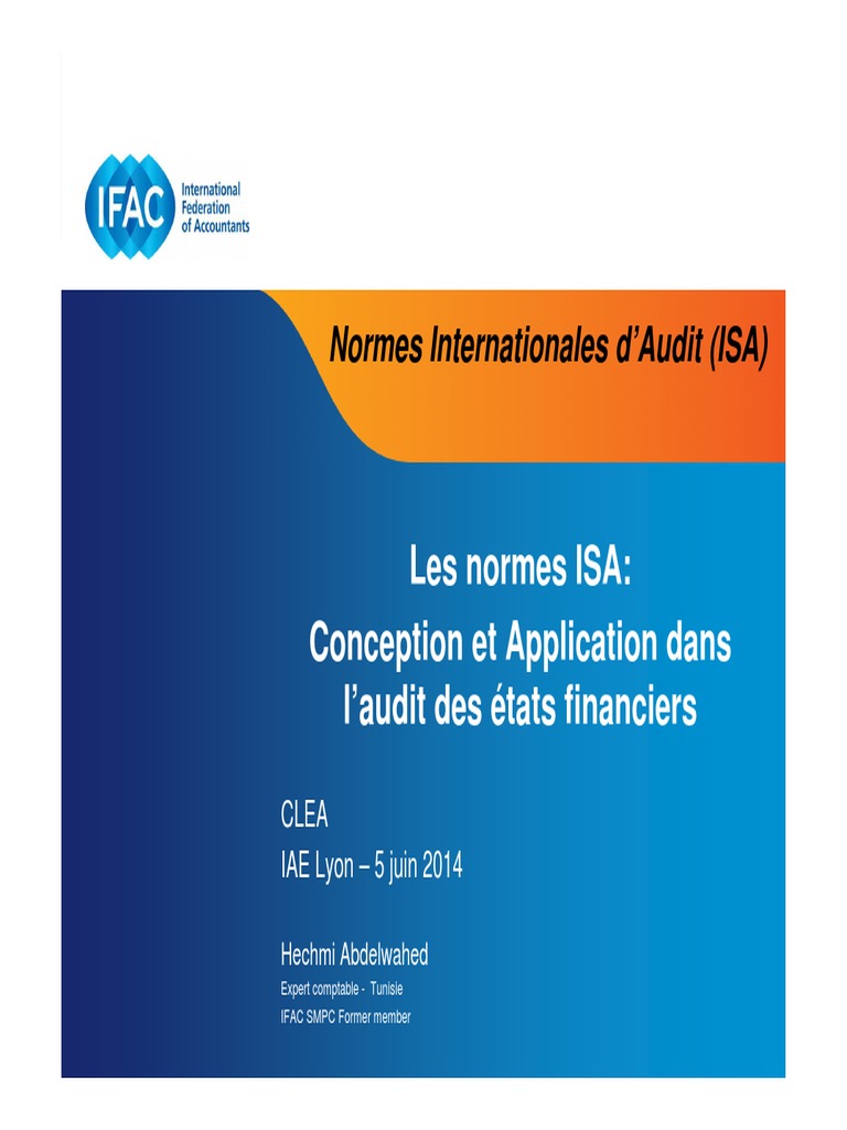 Normes ISA : Conception et Application | PDF | Audit | Services financiers