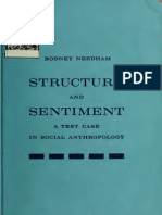 Needham, R Structure and Sentiment a Test Case in Social Anthropology 1962