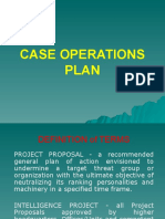 Case Operations Plan