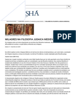 Morashá - SABEDORIA JUDAICA - MILAGRES NA FILOSOFIA JUDAICA MEDIEVAL