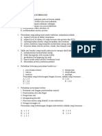 Latihan Ulangan Kelas XI BIOLOGI