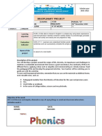 Disciplinary Project: Scholar Year 2021-2022