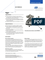 Pneumatic Pressure Balance Model CPB5000: Applications