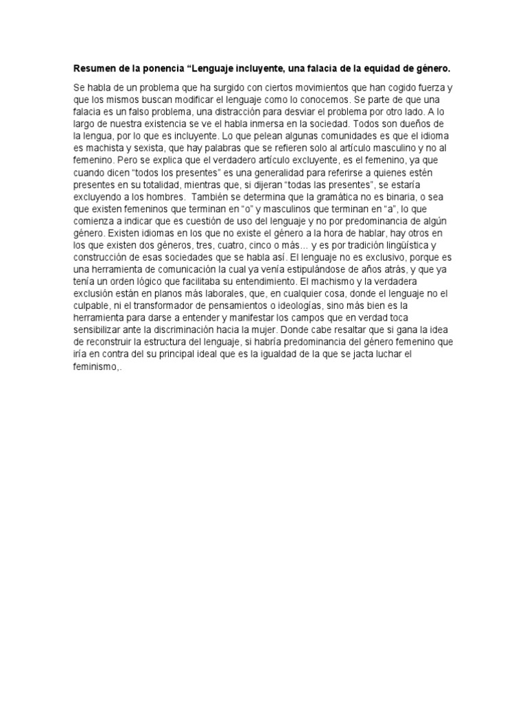 Resumen de La Ponencia | PDF