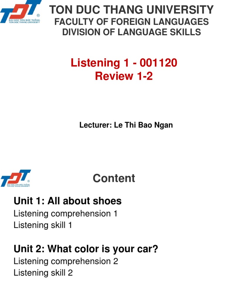 Listening Comprehension Exercises on Fashion | PDF | Shoe | Clothing