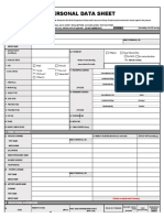 Cs Form No. 212 Revised Personal Data Sheet - New