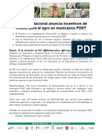 (BOL 2021) Gobierno Nacional anuncia incentivos de crédito para el agro en municipios PDET