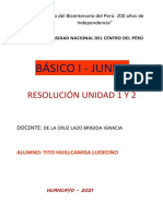 Básico I - Junio: Resolución Unidad 1 Y 2