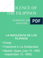 Week 13 - Indolence of The Filipinos