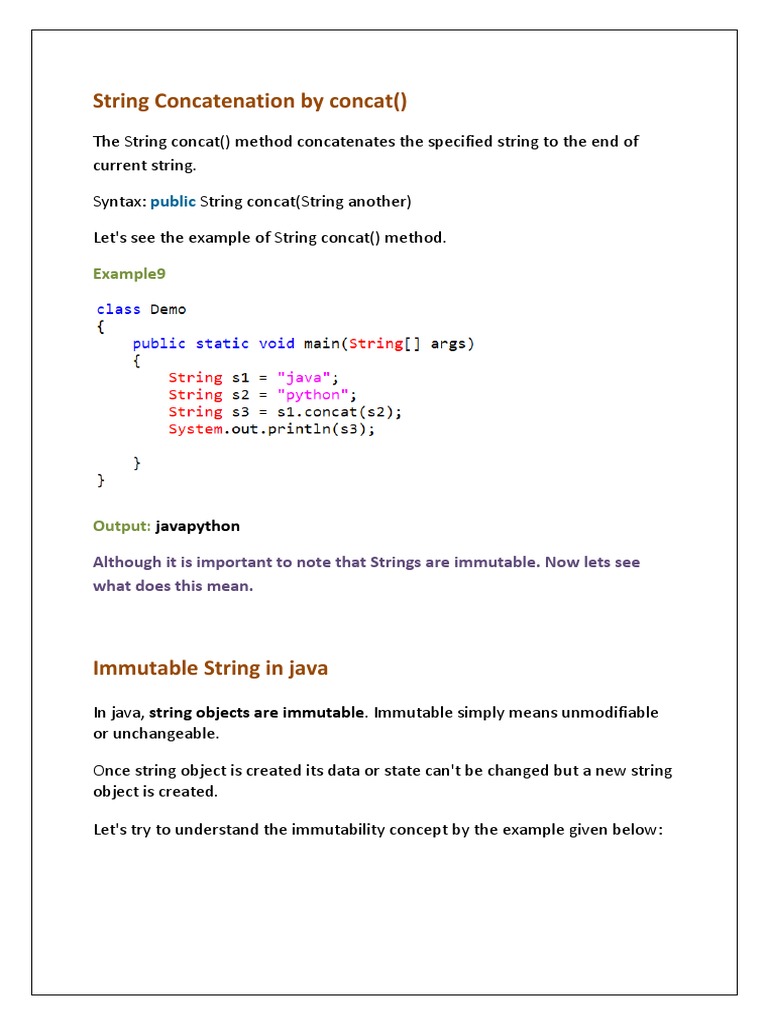 String Concatenation by Concat Public PDF Letter Case String