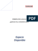 Lo que es una Constitución según Ferdinand Lasalle