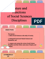 Nature and Functions of Social Sciences Disciplines