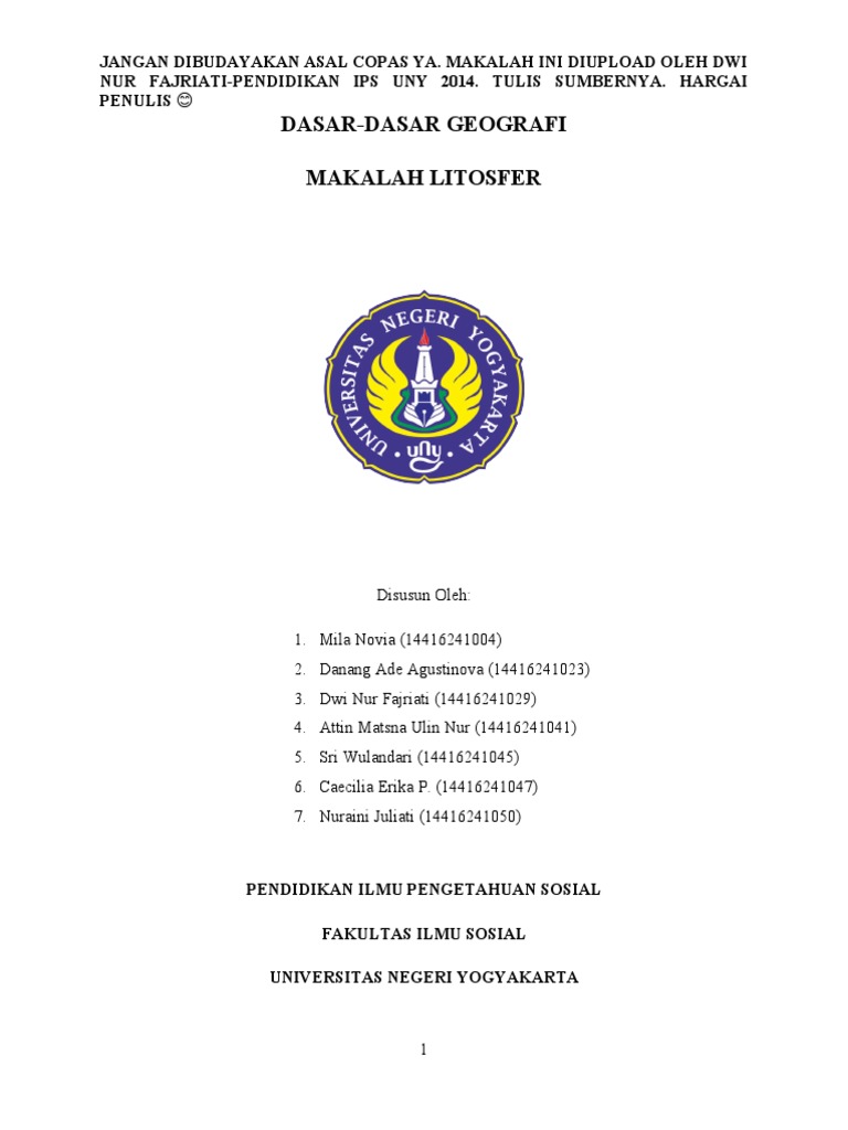 Dasar-Dasar Litosfer dan Prosesnya | PDF | Perjalanan | Sains & Matematika