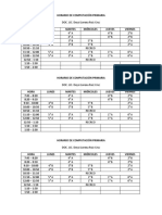 HORARIO DE COMPUTACIÓN PRIMARIA II