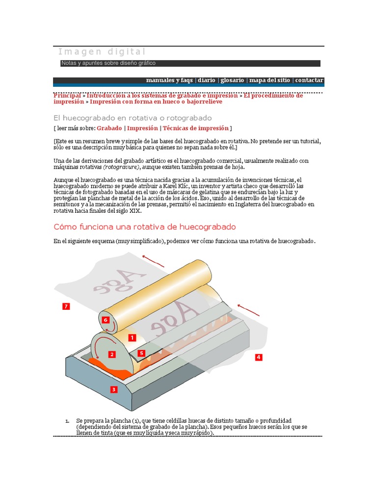 B-006 - El Huecograbado en Rotativa o Rotograbado Imagen Digital | PDF ...