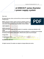 User Manual of ZHDCST Series Thyristor Rectifier Power Supply System