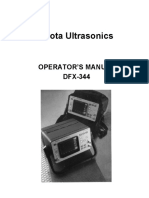 Dakota Ultrasonics: Operator'S Manual DFX-344