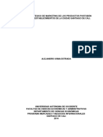 Plan Estrategico de Marketing de Los Productos Postobón